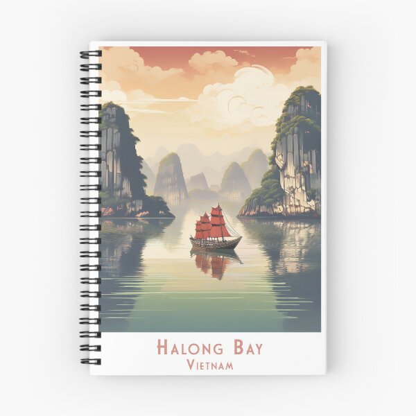 Item preview, Vintage Retro Travel Poster: Minimalist Halong Bay, Vietnam designed and sold by pod24.