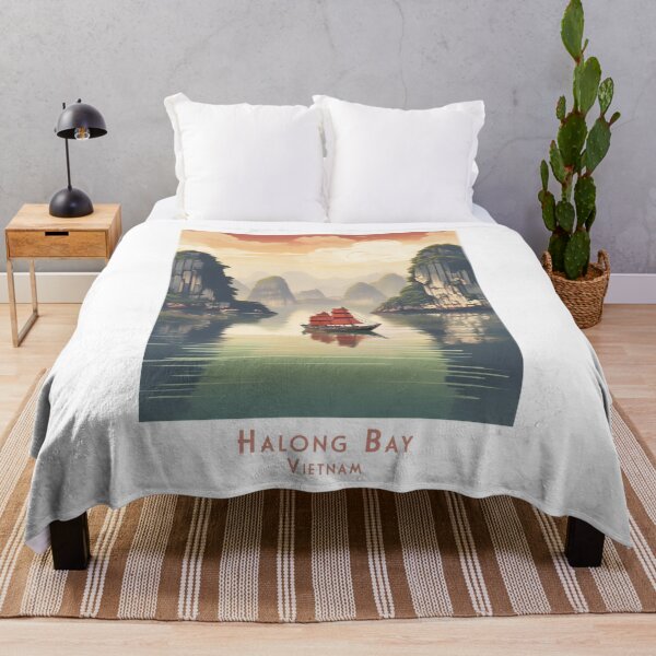 Item preview, Vintage Retro Travel Poster: Minimalist Halong Bay, Vietnam designed and sold by pod24.