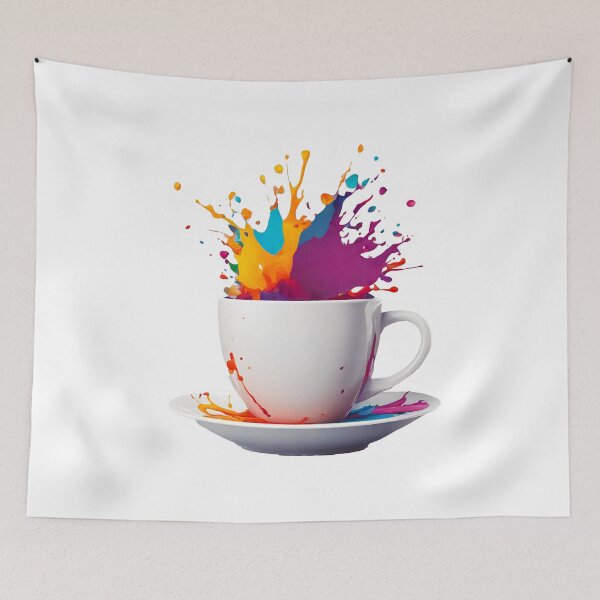 Item preview, Coffee Cup with Bright Paint Splash 5 designed and sold by Tom-Johnson.