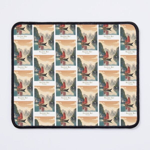 Item preview, Retro Vintage Travel Poster Halong Bay Vietnam – Minimalist Vintage Art designed and sold by pod24.