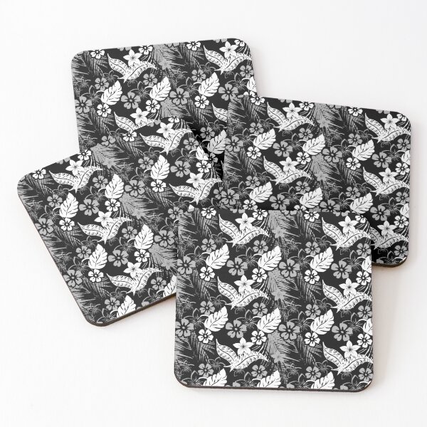 Item preview, Grey Black and White Hawaiian Floral designed and sold by Sharon Schwalbe.