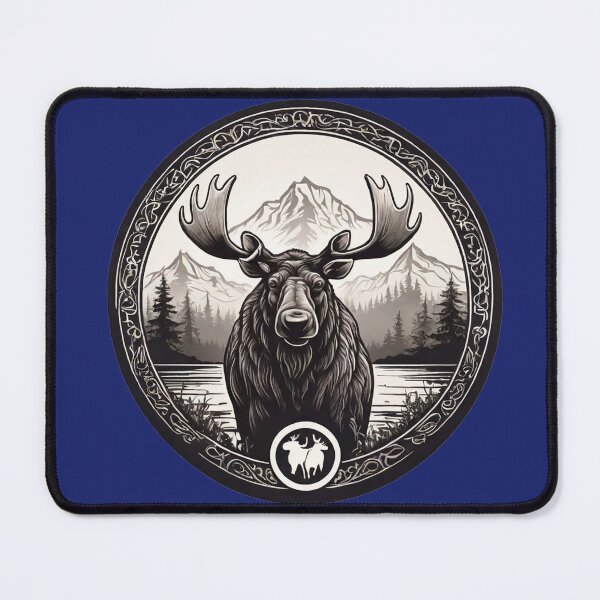 Item preview, Moose in a circle with ethnic ornament designed and sold by VugArtShop.