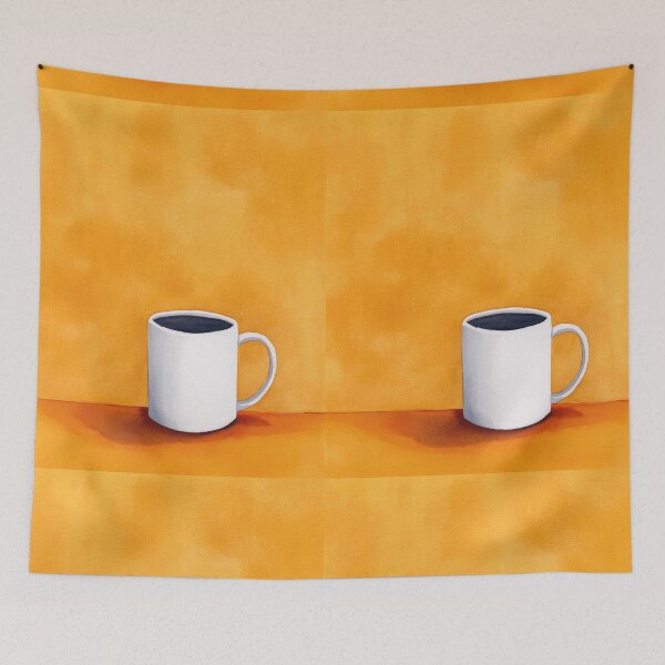 Item preview, Minimalist White Coffee Mug on Orange Background designed and sold by WPCreator.