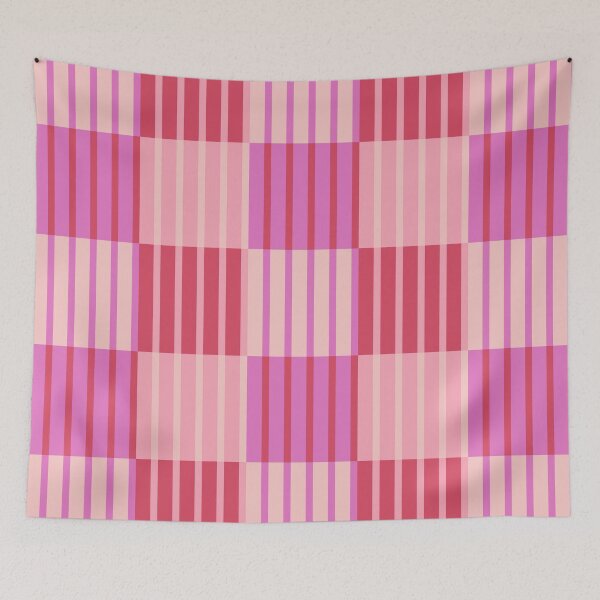 Item preview, Pink and red striped gingham check designed and sold by SaryandSaff.