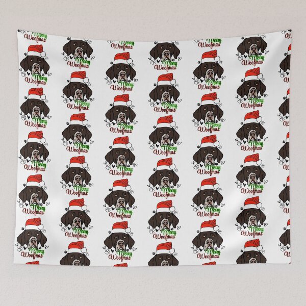 Item preview, English Pointer "Merry Woofmas" Dog with Christmas Hat – Festive & Fun Holiday Design designed and sold by MrsCreative1.
