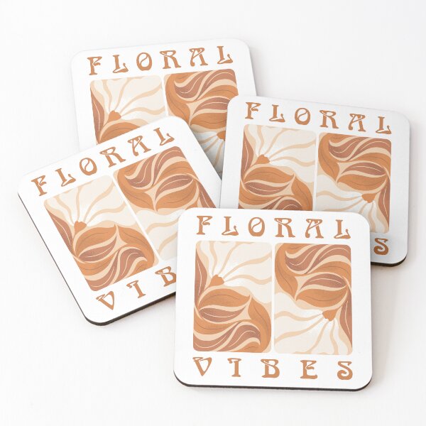 Item preview, Abstract flowers and lettering Floral Vibes designed and sold by DarianaArt.