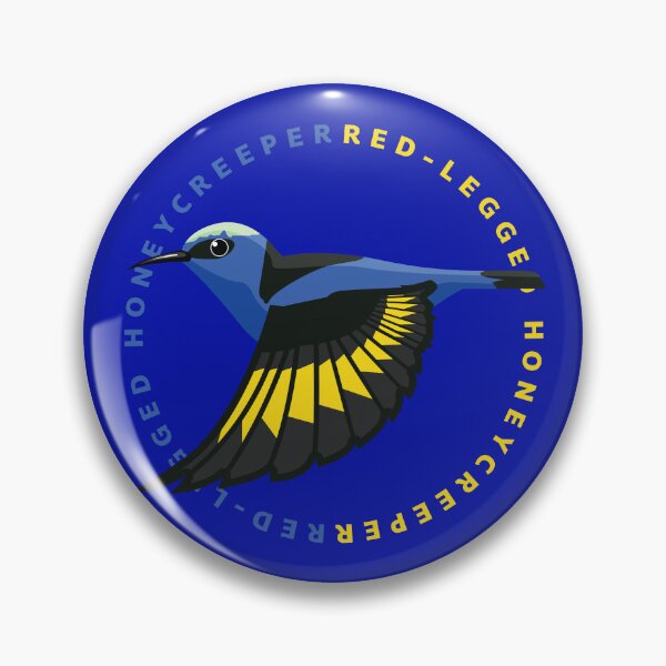 Item preview, Bird Exotic Red-Legged Honeycreeper Cartoon Character designed and sold by SUPERHERON.