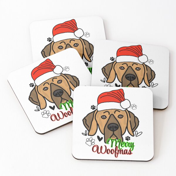 Item preview, Great Dane Brown "Merry Woofmas" Dog with Christmas Hat – Festive & Fun Holiday Design designed and sold by MrsCreative1.