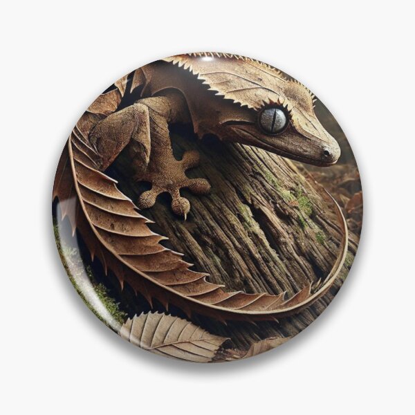 Item preview, Camouflaged Satanic Leaf-Tailed Gecko in Forest designed and sold by NocturnalNook.