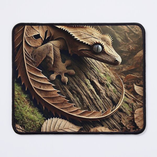 Item preview, Camouflaged Satanic Leaf-Tailed Gecko in Forest designed and sold by NocturnalNook.