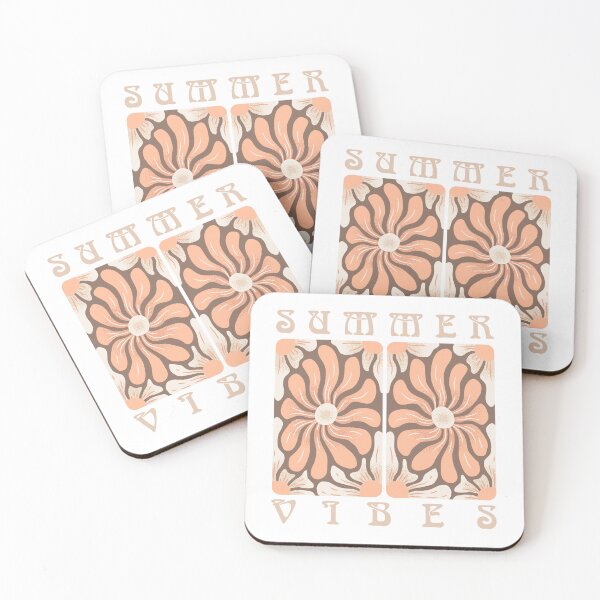 Item preview, Abstract flowers and lettering Summer Vibes designed and sold by DarianaArt.