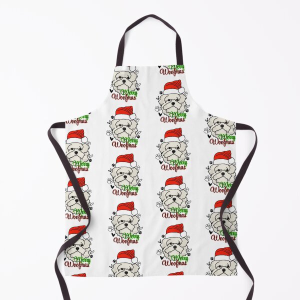 Item preview, Lhasa Apso "Merry Woofmas" Dog with Christmas Hat – Festive & Fun Holiday Design designed and sold by MrsCreative1.