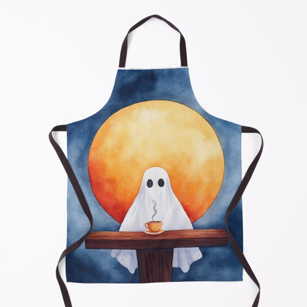 Item preview, Ghost Enjoying Coffee Under Full Moon designed and sold by WPCreator.