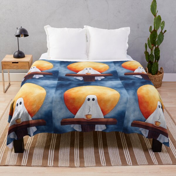 Item preview, Ghost Enjoying Coffee Under Full Moon designed and sold by WPCreator.