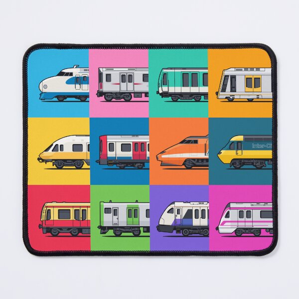 Item preview, World Trains Grid Pattern designed and sold by VoodooCircus.