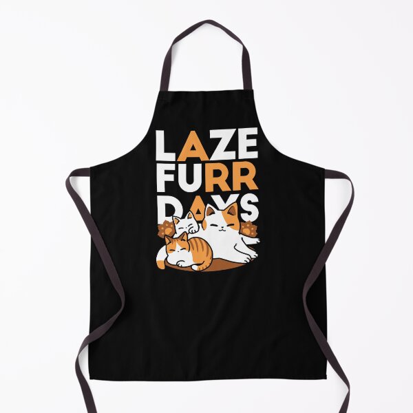 Item preview, Relaxing Cat Art - 'Laze Furr Days' for Cat Lovers designed and sold by Trio-in-Forest.