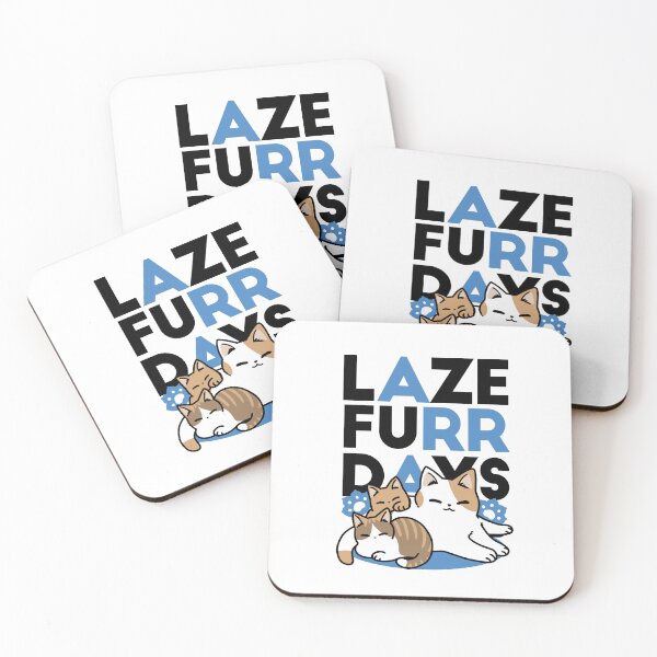 Item preview, Laze Furr Days - Cute Lazy Cats Design designed and sold by Trio-in-Forest.