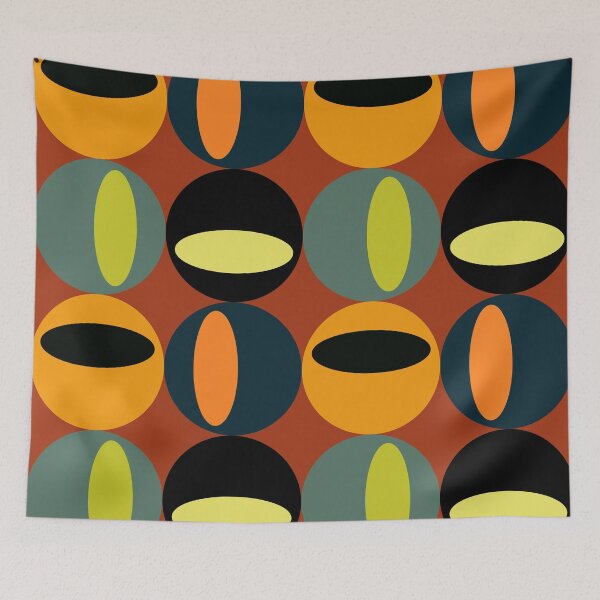 Item preview, retro abstract 1960s style pattern designed and sold by pauloneill-art.