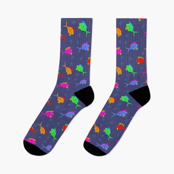 Item preview, A pattern of colored fish and bubbles designed and sold by ZorianArt.