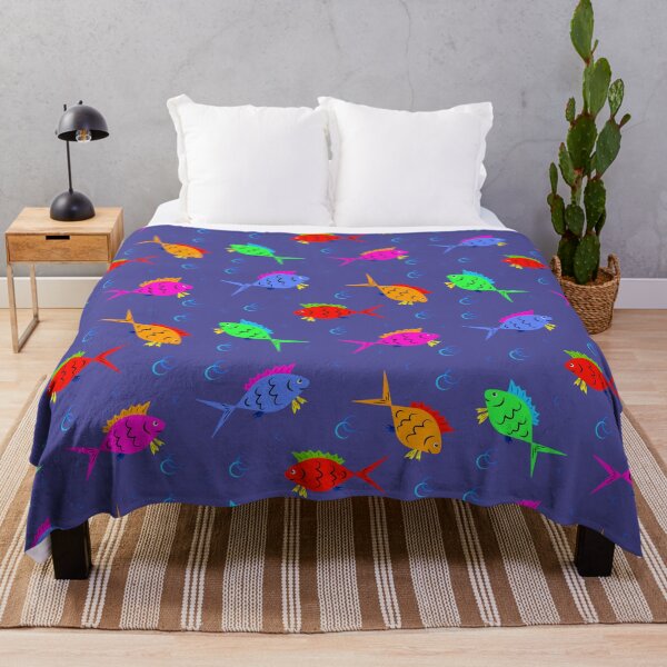 Item preview, A pattern of colored fish and bubbles designed and sold by ZorianArt.