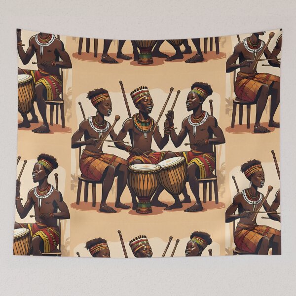 Item preview, The Heartbeat of Africa: A Journey Through African Drums - 'We Drumming' designed and sold by RasTafariDesign.