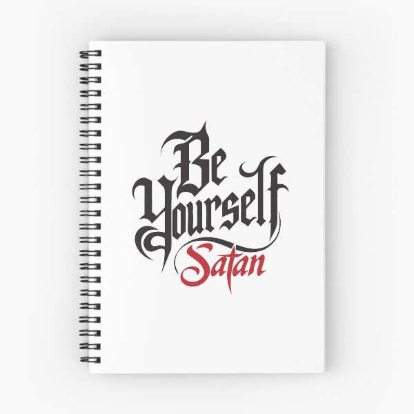 Item preview, Be Yourself. Signed by Satan Himself. Gothic Typography. designed and sold by twisted-dot.