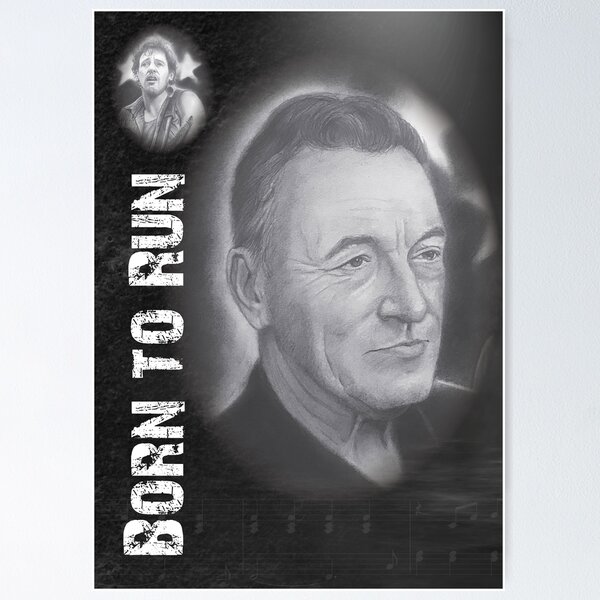 Item preview, Born to Run Bruce Springsteen Poster Print designed and sold by ConorKeeganArt.