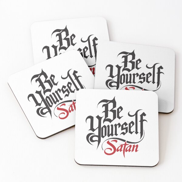 Item preview, Be Yourself. Signed by Satan Himself. Gothic Typography. designed and sold by twisted-dot.