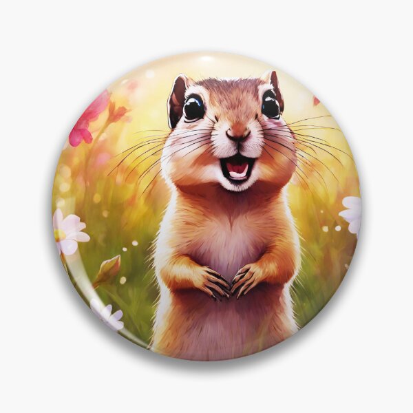 Item preview, Cute Ground Squirrel Amid Flowers 2 designed and sold by Tom-Johnson.