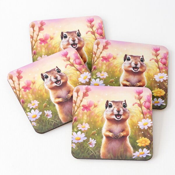 Item preview, Cute Ground Squirrel Amid Flowers 2 designed and sold by Tom-Johnson.