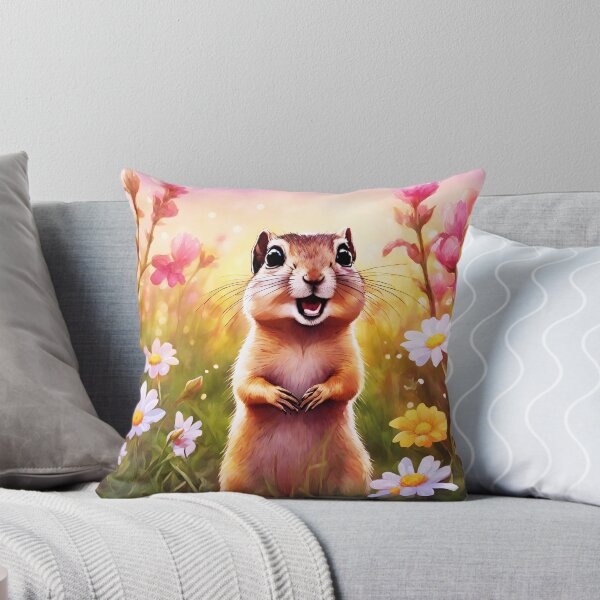 Item preview, Cute Ground Squirrel Amid Flowers 2 designed and sold by Tom-Johnson.