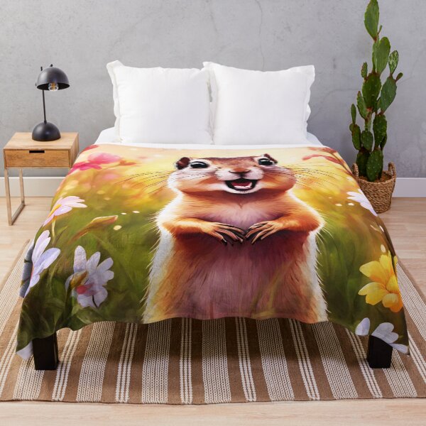 Item preview, Cute Ground Squirrel Amid Flowers 2 designed and sold by Tom-Johnson.
