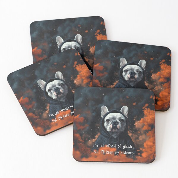 Item preview, Ominous French Bulldog, Black Hoodie, Prints Posters Set, Abstract Vibrant Wall Art, Halloween, Dog cute, Trendy Art, maximalist decor, matisse wall art,ghost art print, witchy decor designed and sold by ZloppyDesign.