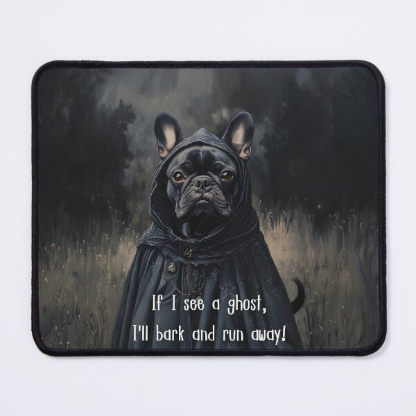 Item preview, French Bulldog in Cape, Dark Fantasy, Prints Posters Set, Abstract Vibrant Wall Art, Halloween, Dog cute, Trendy Art, maximalist decor, matisse wall art,ghost art print, witchy decor designed and sold by ZloppyDesign.