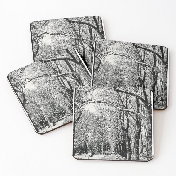 Item preview, Street Photography,  Snow on Trees, Perspective  designed and sold by IdoFriedmanArt.