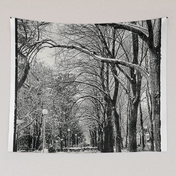 Item preview, Street Photography,  Snow on Trees, Perspective  designed and sold by IdoFriedmanArt.