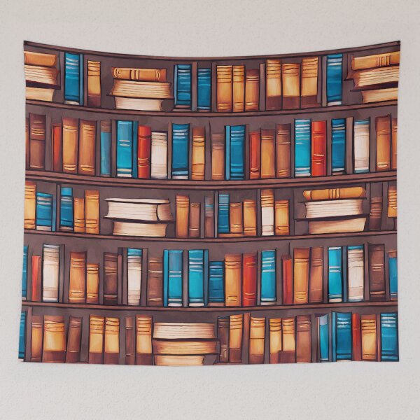 Item preview, Seamless Bookshelf Pattern 3 designed and sold by Tom-Johnson.