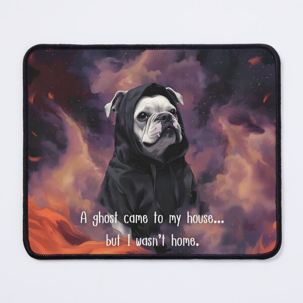 Item preview, Hellfire Bulldog in Hoodie, Realistic Dog, Prints Posters Set, Abstract Vibrant Wall Art, Halloween, Dog cute, Trendy Art, maximalist decor, matisse wall art,ghost art print, witchy decor designed and sold by ZloppyDesign.