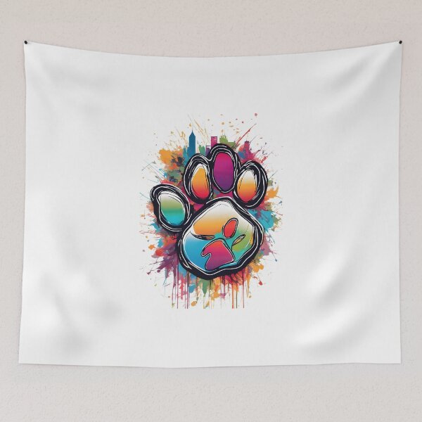 Item preview, Cat footprints on the paint designed and sold by Vibes-vintage.
