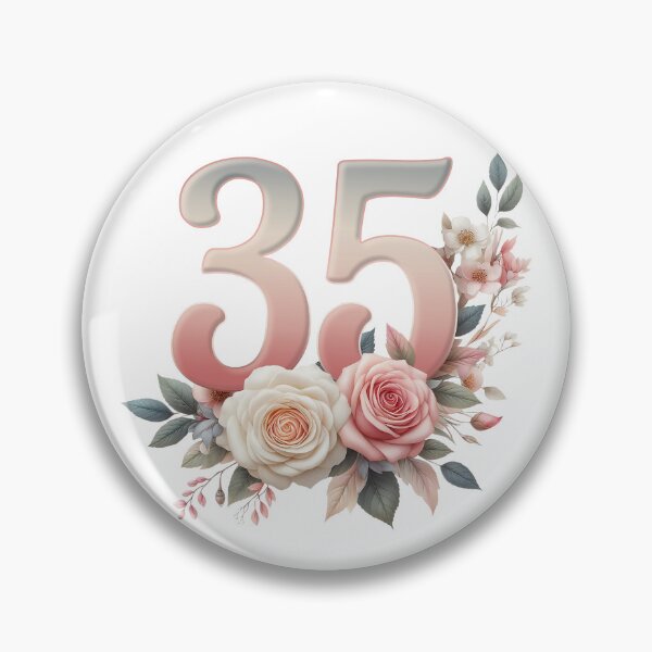 Item preview, 35th Birthday, floral, number 35, girl’s, woman's designed and sold by iclipart.