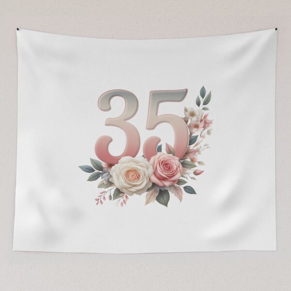 Item preview, 35th Birthday, floral, number 35, girl’s, woman's designed and sold by iclipart.