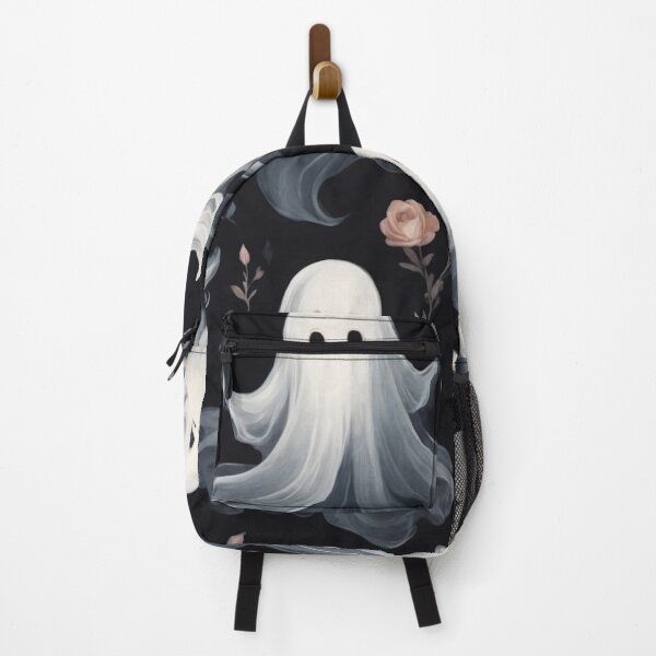 Item preview, Ghostly Whimsy: Cute Spirits and Flowers on Dark Canvas designed and sold by nouveaudecor.