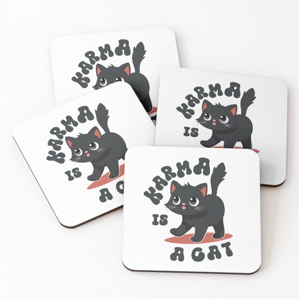 Item preview, Karma Is A Cat Sticker designed and sold by lemurdesigns.