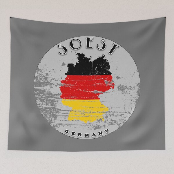 Artikelvorschau, Soest Deutschland Flagge getragen entworfen und verkauft von World Designs.