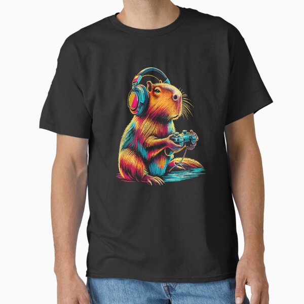 Item preview, Capybara Gaming - Funny Gamer Capybara Design designed and sold by JesterKrewArt.