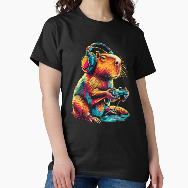Item preview, Capybara Gaming - Funny Gamer Capybara Design designed and sold by JesterKrewArt.
