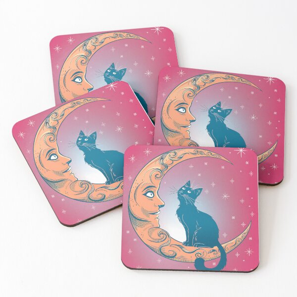 Item preview, Black Cat Sitting on a Crescent Moon designed and sold by Gear Camel.