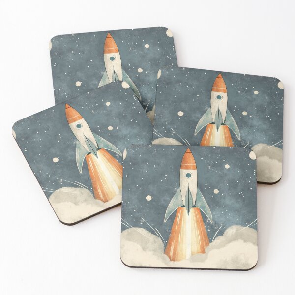 Item preview, Retro Rocket Launch to Outer Space designed and sold by Retro-District.