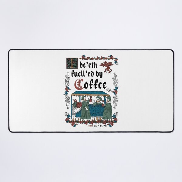 Item preview, Fuelled By Coffee Medieval Style - Funny Retro Vintage English History designed and sold by Nemons.