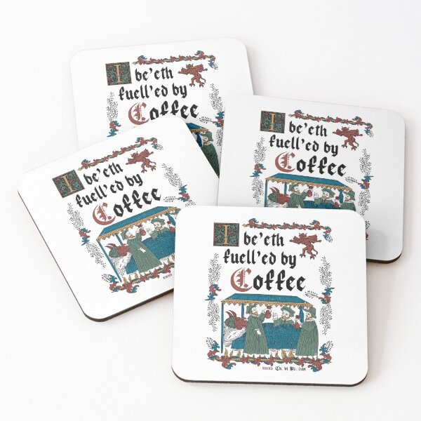 Item preview, Fuelled By Coffee Medieval Style - Funny Retro Vintage English History designed and sold by Nemons.